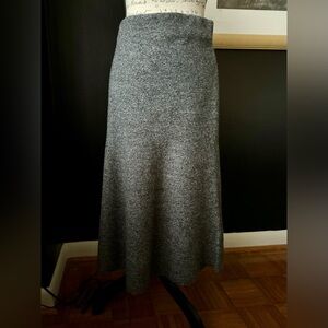 COS boiled wool a line elastic waist skirt